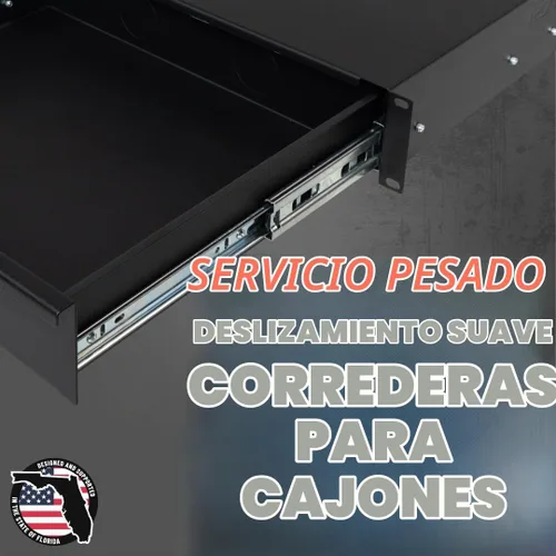 Vista 2 de Gator Rackworks - Cajón estándar de montaje en rack de 2U con interior de espuma y cerradura, 14.2 pulgadas de profundidad (GRW-DRWDF2)