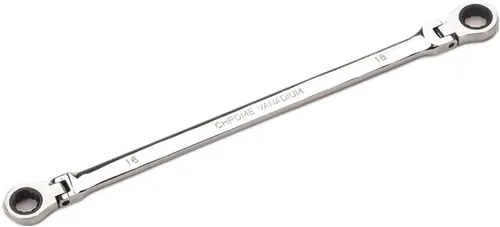 Vista 8 de Juego de llaves de trinquete de extremo de caja doble extralargas de cabeza flexible de 6 piezas, métricas de 0.315-0.748 in, llave de acero CR-V