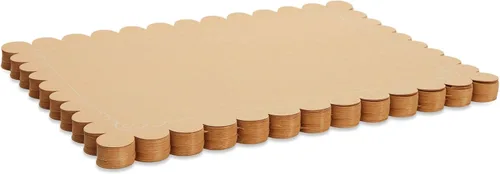 Vista 9 de Juvale Manteles individuales de papel festoneado, prácticos manteles individuales desechables, elegantes ajustes de mesa, cargadores de papel