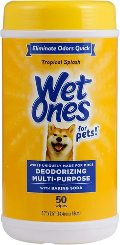 Vista 8 de Wet Ones Toallitas desodorizantes para perros para mascotas, salpicaduras