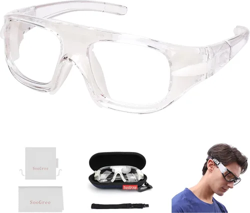 Vista 13 de SooGree Sports Goggles Racquetball Glassess Basketball Football Soccer Goggles for Men & Women Adjustable Strap