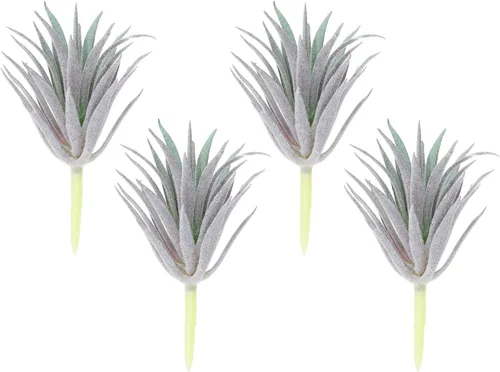 Vista 8 de PATIKIL Plantas suculentas artificiales, paquete de 2 plantas falsas pequeñas, plantas suculentas falsas sin maceta para decoración del jardín