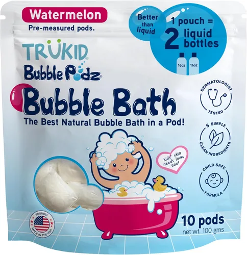 Vista 21 de TruKid Bubble Podz - Baño de burbujas para niños, niños pequeños y bebés, bomba de baño suave y refrescante sin lágrimas para piel sensible