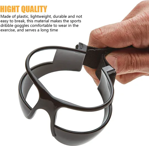 Vista 4 de 10 gafas de baloncesto para driblar, especificaciones de regate, ayuda profesional de entrenamiento de baloncesto, correa elástica ajustable, gafas
