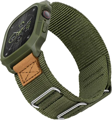Vista 30 de SUNFWR - Correas compatibles con Apple Watch de 44 mm y 45 mm con estuche, correa deportiva resistente para Apple Watch con cubierta protectora