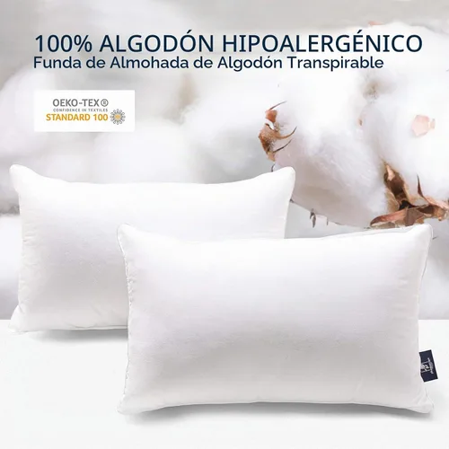 Vista 5 de Inserto de almohada Phantoscope - Inserto de almohada con funda de algodón 100% - Inserto de almohada cuadrada para almohada lumbar - Almohadas