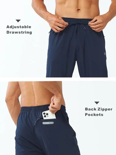 Vista 6 de NORTHYARD Pantalones deportivos para correr para hombre, ligeros, pantalones de senderismo para entrenamiento, gimnasio, correr, pantalones