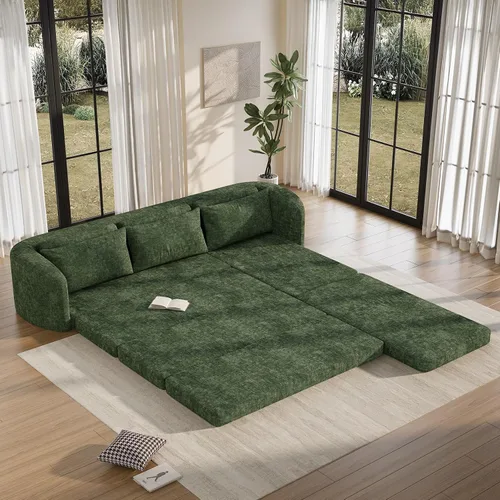 Vista 21 de Vesgantti Sofá modular sin hueso de 114 pulgadas, moderno sofá de 5 plazas en forma de U con 2 otomanas y asientos profundos, sofás de nube