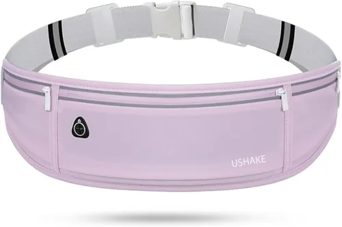 Vista 7 de USHAKE Cinturón delgado para correr, riñonera de entrenamiento para hombres y mujeres, paquete de cintura de ejercicio para soporte de iPhone