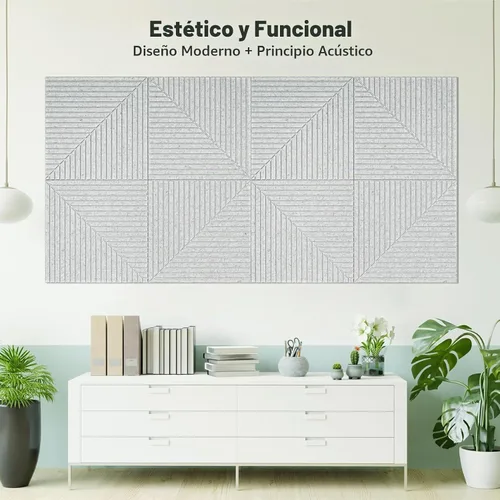 Vista 6 de Art3d Paquete de 6 paneles de pared acústicos autoadhesivos para decoración del hogar, paneles insonorizados de 24 x 24 pulgadas para oficina