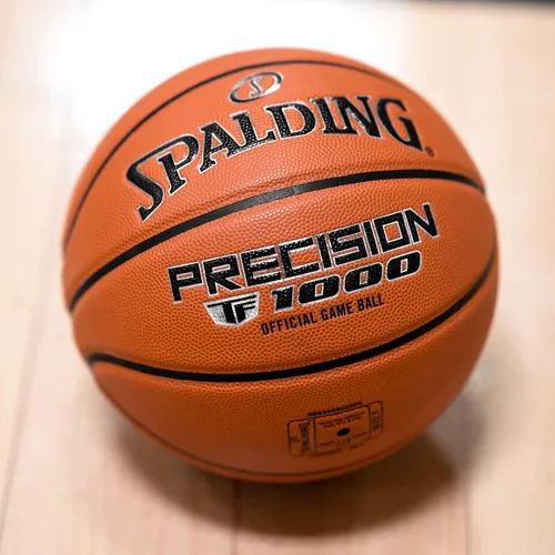 Vista 6 de Spalding Precision TF-1000 NFHS Official Game Ball, Indoor Basketball NFHS - Naranja