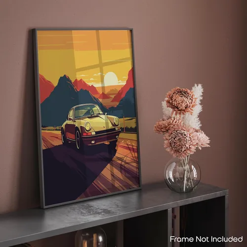 Vista 8 de Inspirational Wall Art Co. - Innovación Porsche 911 2023 - Carteles de coche para habitación de niños - Decoración de pared del automóvil