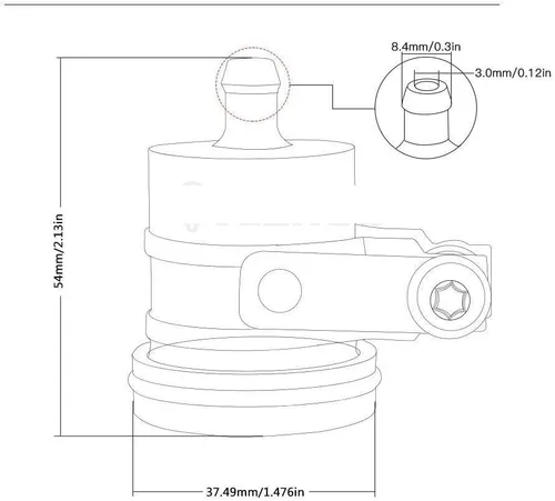 Vista 6 de para Y&amaha XT660X 2004-2016 XT660 660X 660R 2015 2014 2013 motocicleta depósito de líquido de freno embrague cilindro tanque aceite taza
