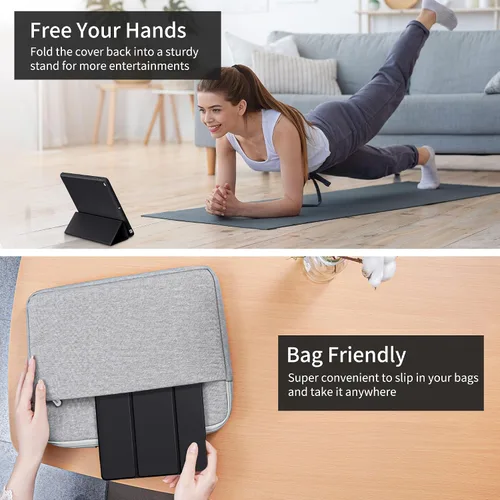Vista 9 de ProtUTab Funda Compatible con iPad de 9ª Generación, Funda Slim Trifold con Soporte Auto Wake&Sleep para iPad de 8ª Generación (2020) y 7ª