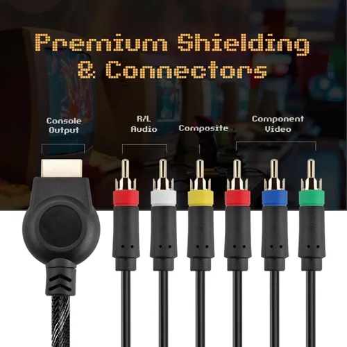Vista 2 de TNP PS2 Component Cable Premium YPbPr Component Video Cable RCA AV for PlayStation 23 (PS2PS3)