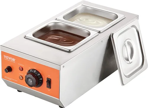 Vista 10 de VEVOR Chocolate Melting Machine, 2 Tanks 17.6 Lbs Choc Commercial Melter