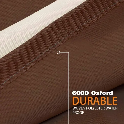 Vista 4 de Vailge Funda de sofá biplaza para banco de patio de 2 plazas, 100% impermeable, funda para muebles de patio con ventilación de aire, tamaño S beige