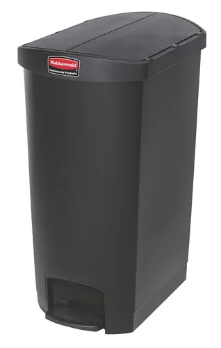 Vista 17 de Rubbermaid Commercial Products - Bote de basura Streamline Slim con pedal Papelera de plástico, 4 galones (15 litros), color rojo, con manos