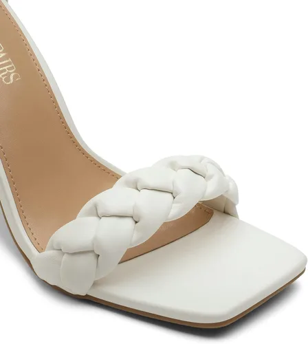 Vista 4 de DREAM PAIRS Tacones de mujer para mujer, trenzados, puntera abierta, correa de tobillo, tacón alto, sandalias de tacón grueso, para fiesta, boda