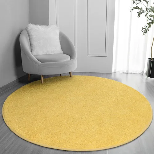 Vista 16 de FlyDOIT Alfombras redondas para dormitorio, sala de estar, 4 x 4, color negro, súper suaves, cómodas, gruesas, de espuma viscoelástica, alfombra