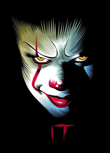 Vista 2 de IT Classic Pennywise - Camiseta para hombre, color negro