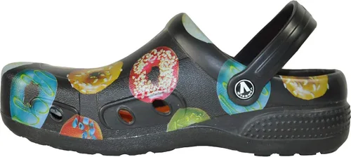 Vista 6 de VANGELO Zuecos profesionales antideslizantes para hombre, zapatos de trabajo para enfermera, zapatos de chef, zapatos de chef, color negro, blanco