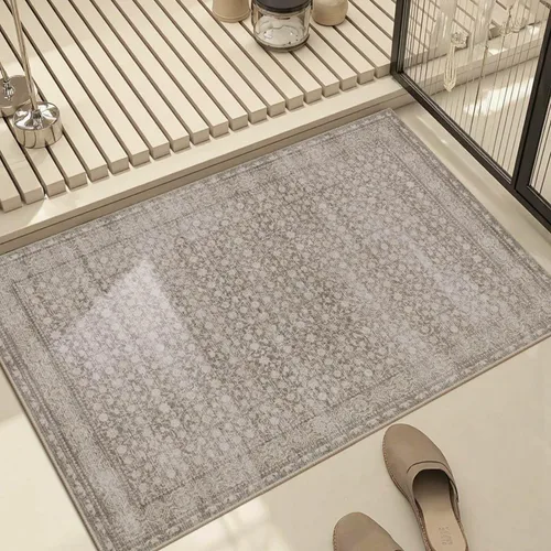 Vista 2 de Rugxara Alfombra de entrada de 2 x 3, tapete para puerta de entrada interior, lavable, antideslizante, tapete pequeño para cocina y baño, ultra fino