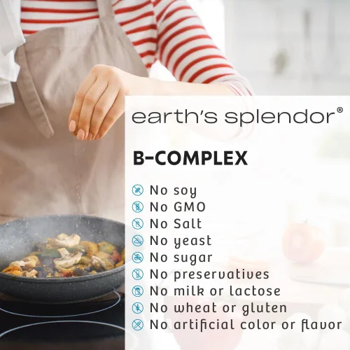 Vista 4 de Earth's Splendor Complejo de vitamina B – Apoya la energía, el metabolismo y la función inmune – Fórmula completa de vitamina B para hombres