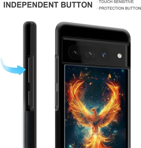 Vista 343 de Compatible con Google Pixel 4A 5G Mobile Case Creative Acrylic Panel trasero Silicona Protección Grip especialmente diseñado para Google Pixel 4A 5G