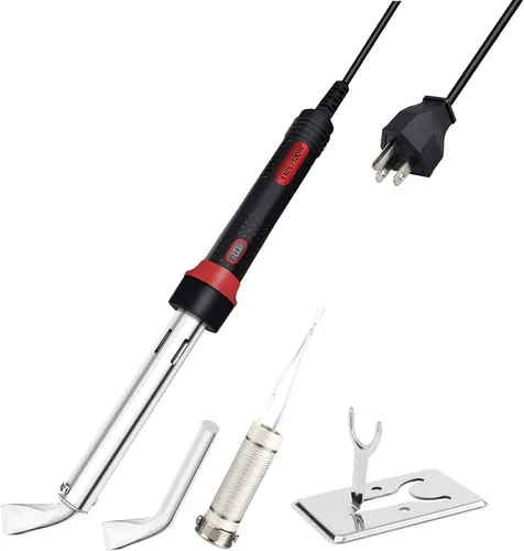 Vista 9 de Juego de soldadura, 80W-300W calefacción externa con cabezal de soldador reemplazable, soporte simple, soldador industrial de alta potencia DIY
