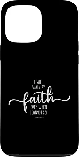 Vista 23 de iPhone 16 I Will Walk By Faith, God Jesus Christian Bible Inspiration Case