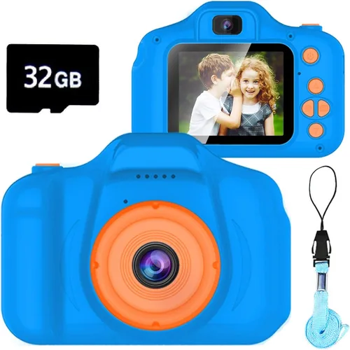 Vista 8 de Dylanto Cámara de selfie mejorada para niños, regalos de cumpleaños de Navidad para niños de 3 a 8 años, cámaras digitales para niños con video HD