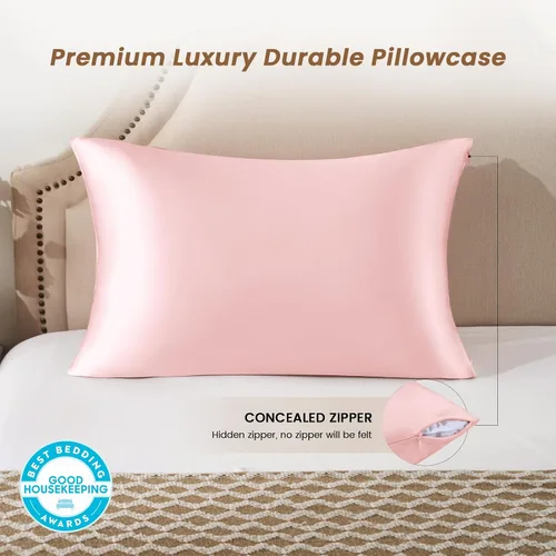 Vista 3 de THXSILK Funda de almohada de seda de morera 100 % natural para cabello y piel, grado 6A, 1 paquete, fundas de almohada de seda de morera con cierre