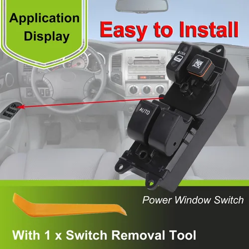 Vista 6 de 84820-08010 Interruptor de ventana eléctrica de puerta compatible con Toyota Tacoma 2001-2011