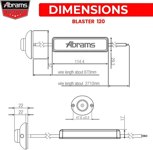 Vista 7 de Abrams. Faros escamoteables LED, Rojo/Azul