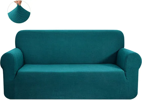 Vista 103 de CHUN YI - Funda elástica de 1 pieza para sillón grande, funda protectora suave de Jacquard con elastano, detalle de cuadros y parte inferior