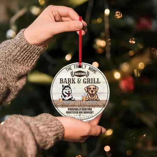 Vista 8 de SILYHEART Christmas Acrylic Ornament Husky & Labrador Retriever Christmas Ornaments Family Dog Name Funny Hope Your Like Dogs Car Hanging Ornament