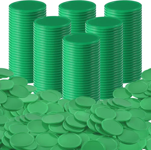 Vista 13 de Coopay Fichas de póquer de plástico de 1 1/2 pulgadas, contadores de aprendizaje, discos de conteo de fichas de bingo, marcadores para práctica