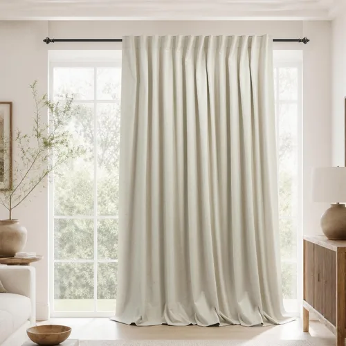 Vista 112 de KOUFALL - Cortinas de medio estilo francés de lino para ventana, juego de 2 cortinas cortas de 40 pulgadas de longitud, para privacidad, cortinas