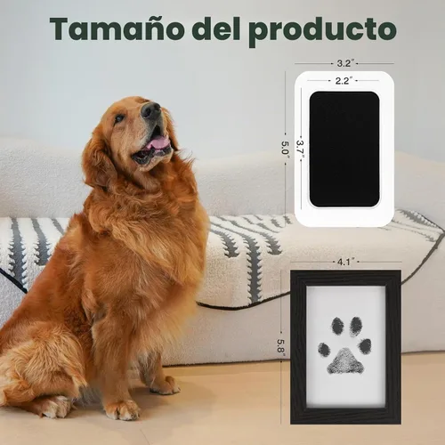 Vista 5 de Kit de huellas sin tinta para perros, gatos y bebés, kit de huellas de manos de bebé y nariz de perro de tacto limpio, kit de huellas de perro sin