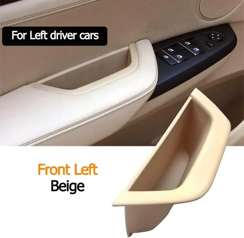 Vista 2 de Cubierta de la manija del apoyabrazos delantero izquierdo beige del panel de la manija de la puerta del conductor del reemplazo para BMW X3 X4 F25