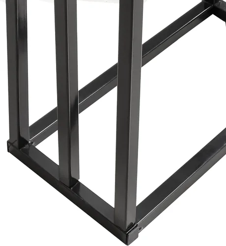 Vista 6 de BOFENG Toallero de metal negro de 3 niveles cromado alto, industrial, moderno, independiente para accesorios de baño, organizador