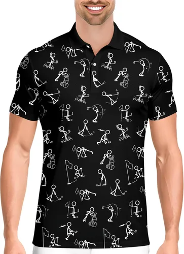 Vista 46 de PAGYMO Camisetas de golf divertidas para hombre, diseño de impresión loca Aop-polo-06361
