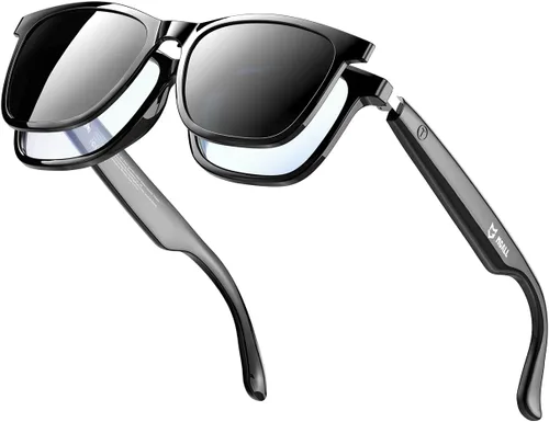 Vista 9 de Lentes inteligentes AI, lentes de traducción Bluetooth 5.4 con 144 idiomas y acentos, lentes de filtrado de luz azul, lentes inteligentes