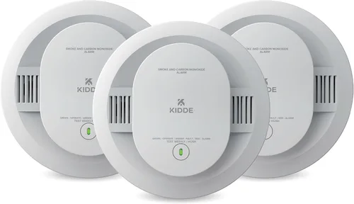 Vista 14 de Kidde - Detector de humo y monóxido de carbono, funciona con pilas AA, indicadores de luz de advertencia LED, 30CUDR Detección 2 en 1 con luces