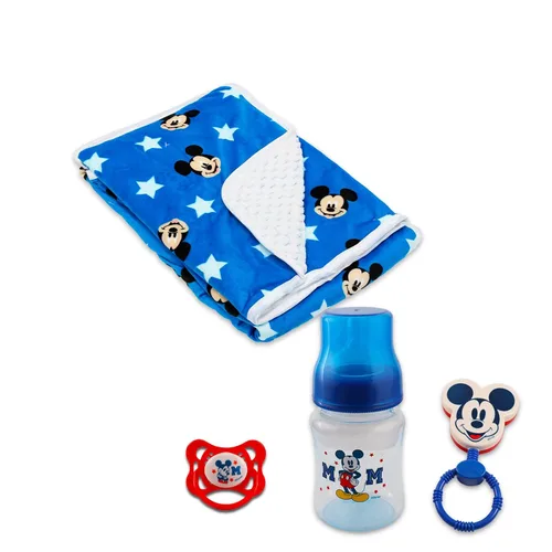 Vista 2 de Disney Mickey Mouse - Juego de regalo para bebé, regalos de baby shower para niños, neutro, paquete de 12 piezas esenciales para recién nacidos