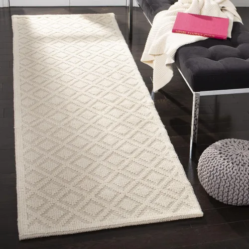 Vista 43 de SAFAVIEH Vermont Collection - Alfombra decorativa de 2 pies 3 pulgadas x 4 pies, marfil y negro, lana hecha a mano, ideal para zonas de alto tráfico