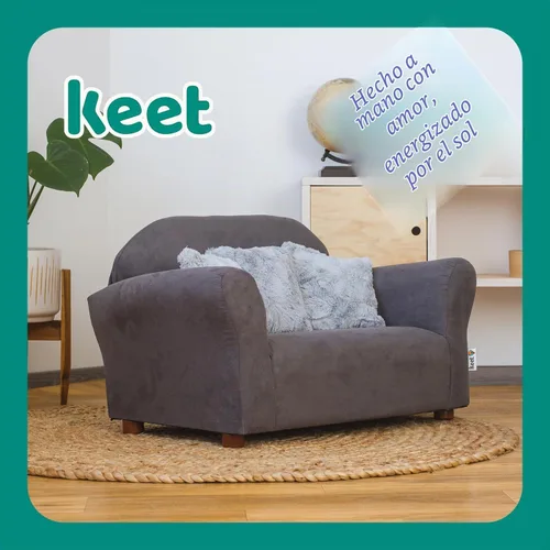 Vista 7 de Keet - Sofá infantil de peluche con almohadas decorativas