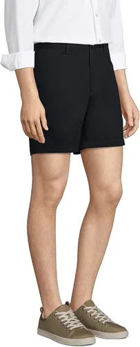 Vista 3 de Lands' End Pantalones cortos chinos de ajuste tradicional de 6 pulgadas sin hierro para hombre