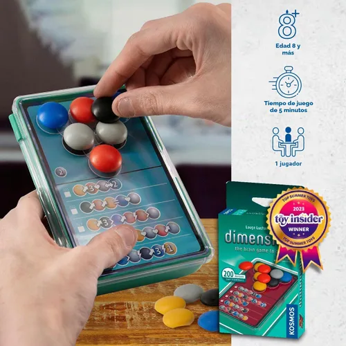 Vista 3 de Dimension: The Brain Game to Go - Juego de rompecabezas de apilamiento 3D con 200 desafíos y 4 niveles de dificultad para edades de 8 años